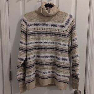 NWT Loft fairisle turtle neck Sweater XL